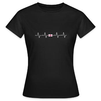 Angleterre Anglais Anglais Drapeau anglais - T-shirt Femme - noir - Devant - AI Model Female 172 dark (172cm)