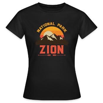 Parc national de Zion - T-shirt Femme - noir - Devant - AI Model Female 172 dark (172cm)