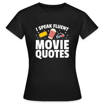 Citations de films drôles - T-shirt Femme - noir - Devant - AI Model Female 172 dark (172cm)