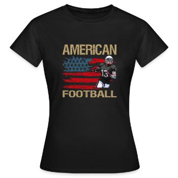 American Football- Football américain - T-shirt Femme - noir - Devant - AI Model Female 172 dark (172cm)