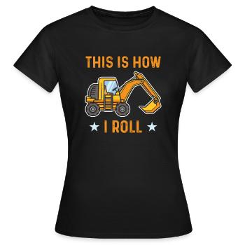 Conducteur de dragage - T-shirt Femme - noir - Devant - AI Model Female 172 dark (172cm)