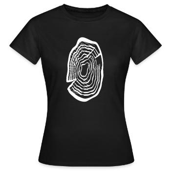 Disque de bois - T-shirt Femme - noir - Devant - AI Model Female 172 dark (172cm)