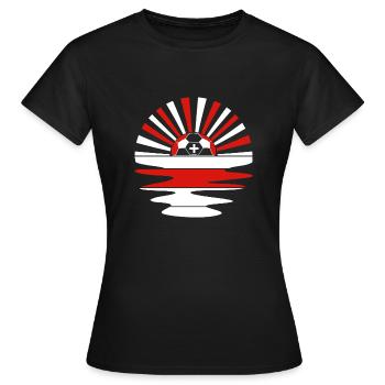 Suisse Football 2021 Suisse Fan - T-shirt Femme - noir - Devant - AI Model Female 172 dark (172cm)