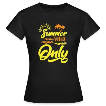 SUMMER - Frauen T-Shirt - Schwarz - Vorne - AI Model Female 172 dark (172cm)