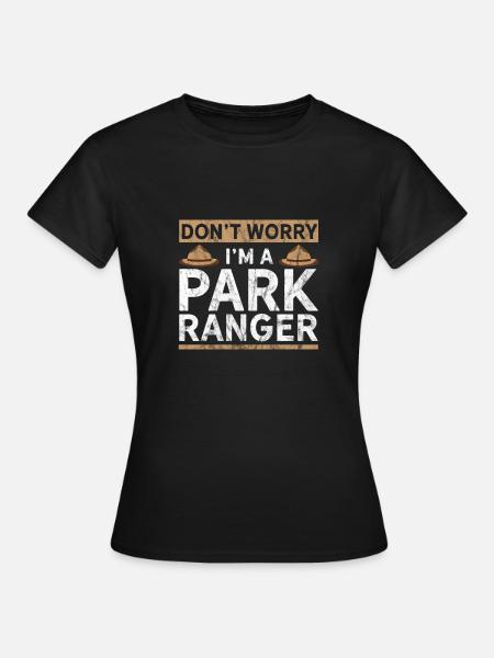 Lustiger Park Ranger - Frauen T-Shirt - Schwarz