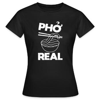 Soupe Pho drôle - T-shirt Femme - noir - Devant - AI Model Female 172 dark (172cm)