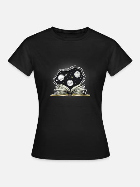 Space Weltraum - Frauen T-Shirt - Schwarz