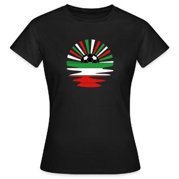 Italie Football 2022 Italie Fan Jersey - T-shirt Femme - noir - Devant - AI Model Female 172 dark (172cm)