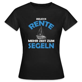 Endlich Rente mehr zeit Zum Segeln Ruhestand - Frauen T-Shirt - Schwarz - Vorne - AI Model Female 172 dark (172cm)