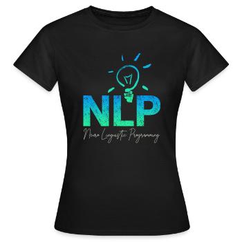 NLP programmation neuro linguistique pour coach - T-shirt Femme - noir - Devant - AI Model Female 172 dark (172cm)