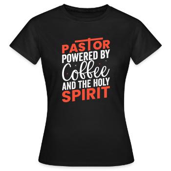 Pasteur pasteur clergé Reverend Cadeaux - T-shirt Femme - noir - Devant - AI Model Female 172 dark (172cm)