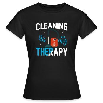 Drôle de femme de ménage nettoyeuse ménage ménage ménage ménage - T-shirt Femme - noir - Devant - AI Model Female 172 dark (172cm)