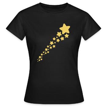 Étoile filante - T-shirt Femme - noir - Devant - AI Model Female 172 dark (172cm)