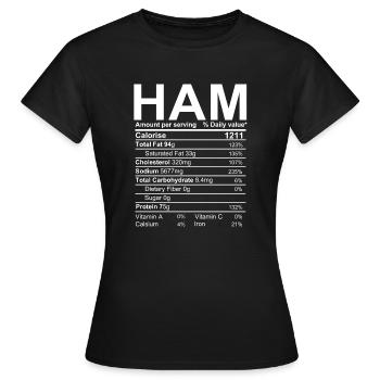jambon - T-shirt Femme - noir - Devant - AI Model Female 172 dark (172cm)