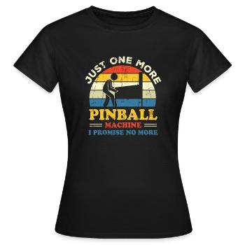 Pinball Flipper Retro Gamer - T-shirt Femme - noir - Devant - AI Model Female 172 dark (172cm)