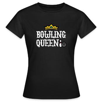 Bowling Queen Bowler - T-shirt Femme - noir - Devant - AI Model Female 172 dark (172cm)