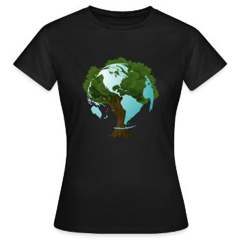 LA TERRE - T-shirt Femme - noir - Devant - AI Model Female 172 dark (172cm)