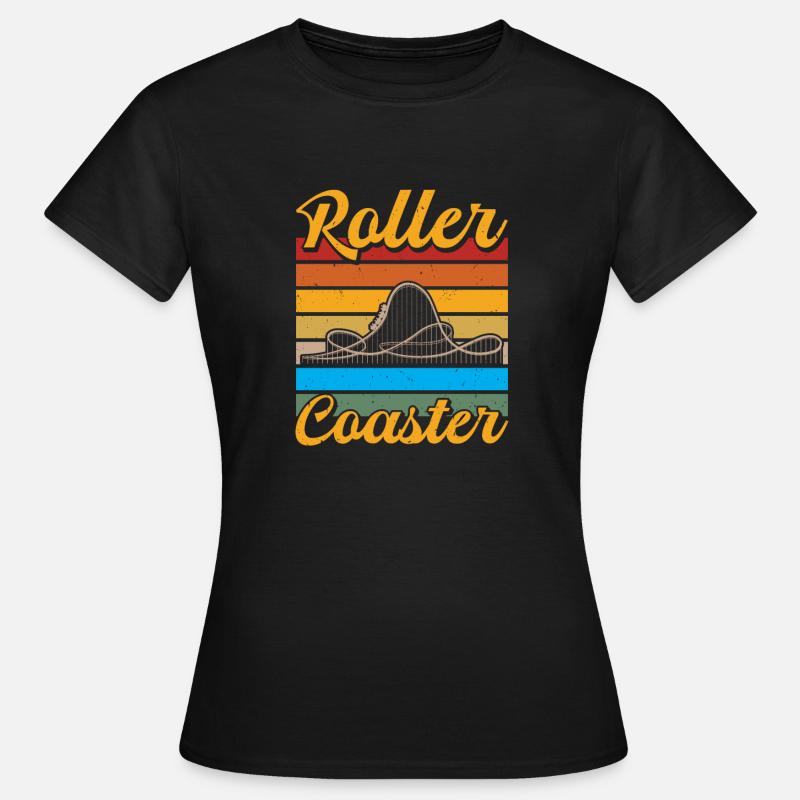 Scooter Coaster, Roller Coaster, Amusement Park, Joy - Women's T-Shirt - black