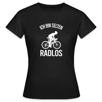 Ich Bin Selten Radlos Fahrrad Fahrradfaher - Frauen T-Shirt - Schwarz - Vorne - AI Model Female 172 dark (172cm)