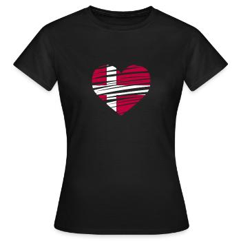 Denmark Danish flag Danish Copenhagen - Women's T-Shirt - black - Front - AI Model Female 172 dark (172cm)