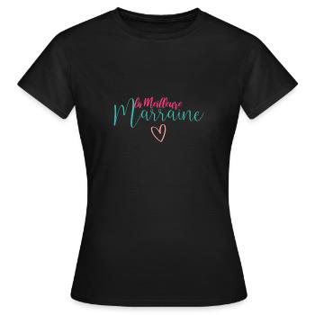 la Meilleure Marraine - T-shirt Femme - noir - Devant - AI Model Female 172 dark (172cm)