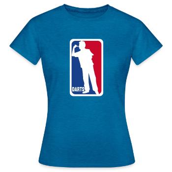 Fléchettes Fléchettes Bullseye Fléchettes - T-shirt Femme - bleu saphir antique chiné - Devant - AI Model Female 172 dark (172cm)