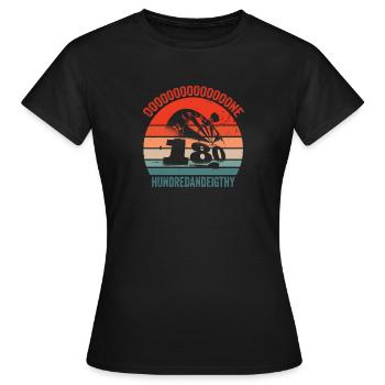 Fléchettes Fléchettes Bullseye Fléchettes - T-shirt Femme - noir - Devant - AI Model Female 172 dark (172cm)