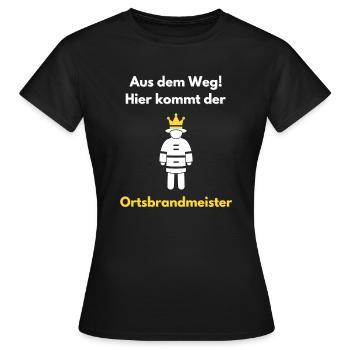 Lustig Ortsbrandmeister Freiwillige Feuerwehr - Frauen T-Shirt - Schwarz - Vorne - AI Model Female 172 dark (172cm)