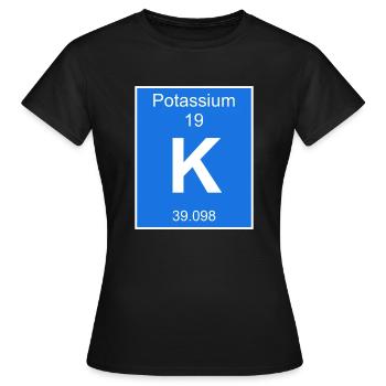 potassium potassium chimique chimique - T-shirt Femme - noir - Devant - AI Model Female 172 dark (172cm)