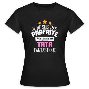 Tata fantastique cadeau tata - T-shirt Femme - noir - Devant - AI Model Female 172 dark (172cm)