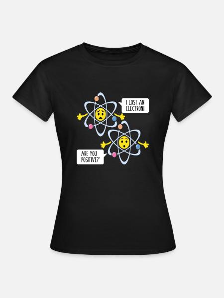 Funny Electron Pun Chemistry Science Teacher - Women's T-Shirt - black