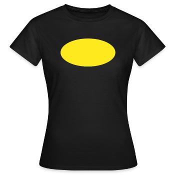 Gelber Kreis Oval - Frauen T-Shirt - Schwarz - Vorne - AI Model Female 172 dark (172cm)