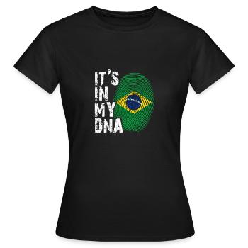 C’est dans mon ADN Brésil - T-shirt Femme - noir - Devant - AI Model Female 172 dark (172cm)