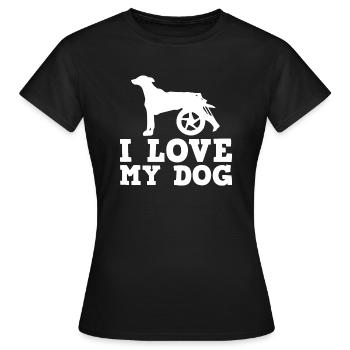 Loving My Handicap Dog Appreciation Quote Gifts | - Women's T-Shirt - black - Front - AI Model Female 172 dark (172cm)