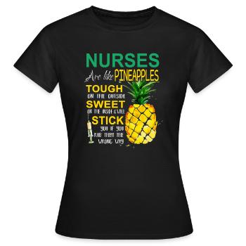 Nurses Pineapples - T-shirt Femme - noir - Devant - AI Model Female 172 dark (172cm)