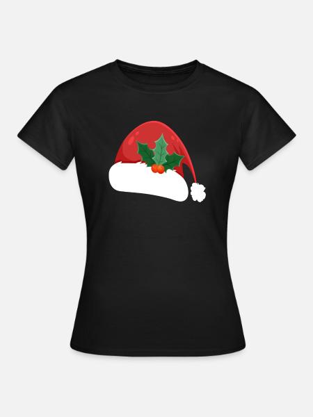 Bonnet de Noël - T-shirt Femme - noir