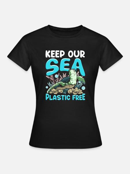 Salva a las tortugas marinas - Camiseta mujer - negro