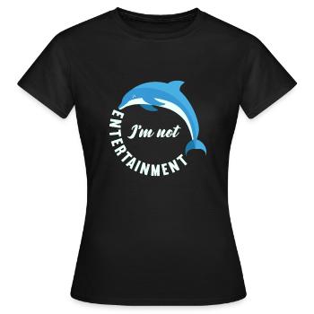 Je ne suis pas un divertissement Droits d’animaux - T-shirt Femme - noir - Devant - AI Model Female 172 dark (172cm)