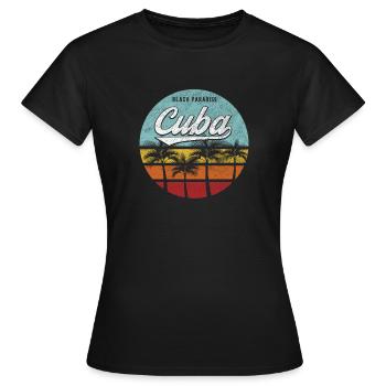 Cuba Havanna - Frauen T-Shirt - Schwarz - Vorne - AI Model Female 172 dark (172cm)