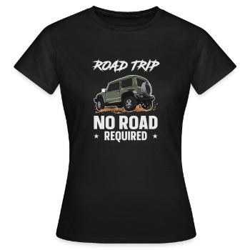Road trip / pas de route requise - terrain - T-shirt Femme - noir - Devant - AI Model Female 172 dark (172cm)