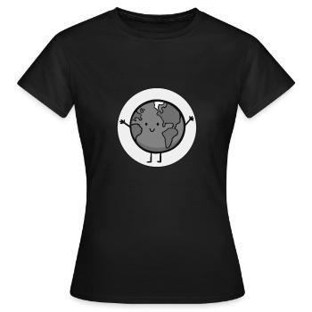 Nachhaltigkeit - Frauen T-Shirt - Schwarz - Vorne - AI Model Female 172 dark (172cm)