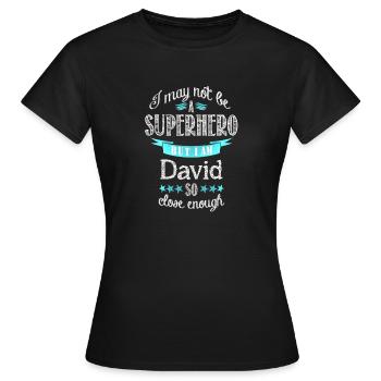 David - Frauen T-Shirt - Schwarz - Vorne - AI Model Female 172 dark (172cm)