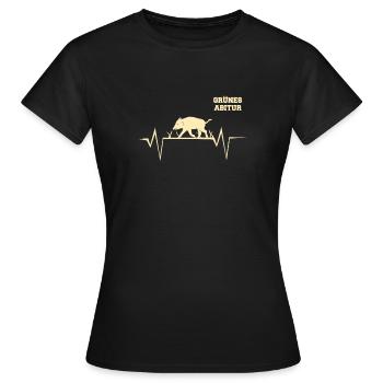 Jäger Jagdschein Herzschlag Grünes Abitur - Frauen T-Shirt - Schwarz - Vorne - AI Model Female 172 dark (172cm)