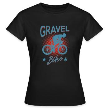 GRAVEL vélo de route vélo de cyclisme motif - T-shirt Femme - noir - Devant - AI Model Female 172 dark (172cm)