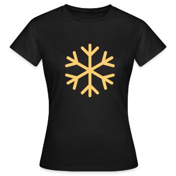 Schneeflocke - Frauen T-Shirt - Schwarz - Vorne - AI Model Female 172 dark (172cm)