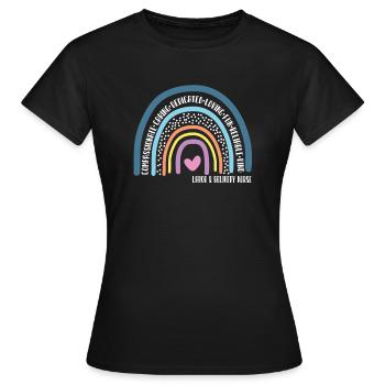 Infirmière de laboratoire et d’accouchement mignonne - T-shirt Femme - noir - Devant - AI Model Female 172 dark (172cm)