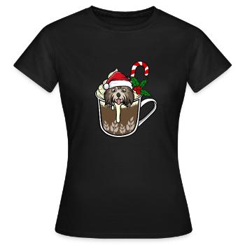 Noël havanais de cacao - T-shirt Femme - noir - Devant - AI Model Female 172 dark (172cm)