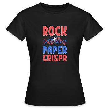Rock Paper Crispr Graffiti Gene Editing DNA Gift - Women's T-Shirt - black - Front - AI Model Female 172 dark (172cm)