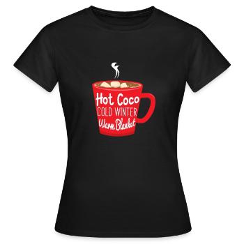 Coco chaud - T-shirt Femme - noir - Devant - AI Model Female 172 dark (172cm)