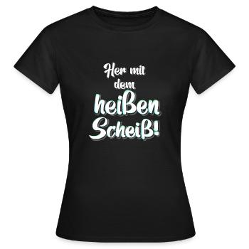 heisser Scheiss - Frauen T-Shirt - Schwarz - Vorne - AI Model Female 172 dark (172cm)